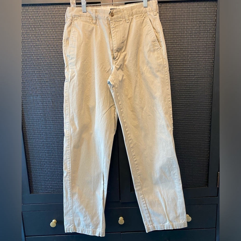Lands End Traditional Fit Men’s Khaki Trousers